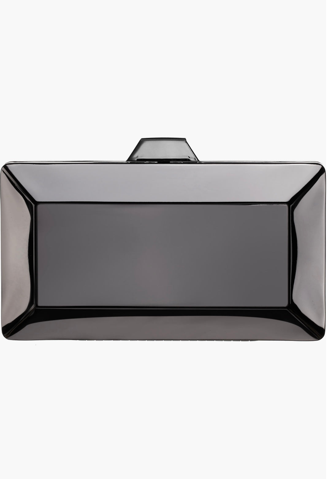Cuboid Clutch in Dark Pewter