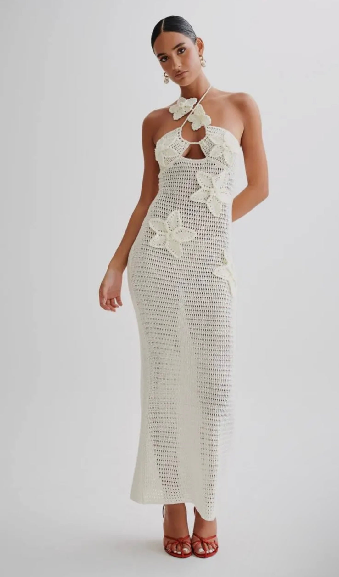 Crochet Maxi Dress Coverup