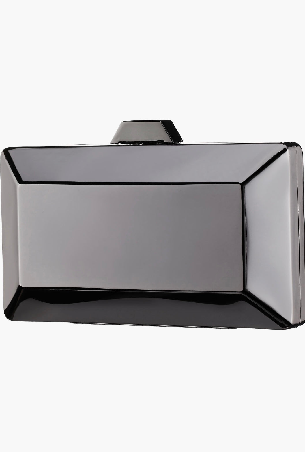 Cuboid Clutch in Dark Pewter