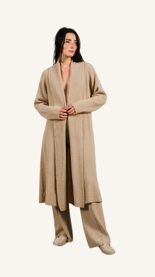 Cashmere Cardigan in Beige