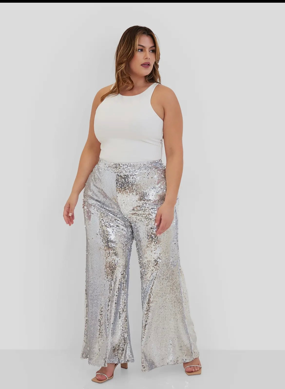 Silver Sequin Pants