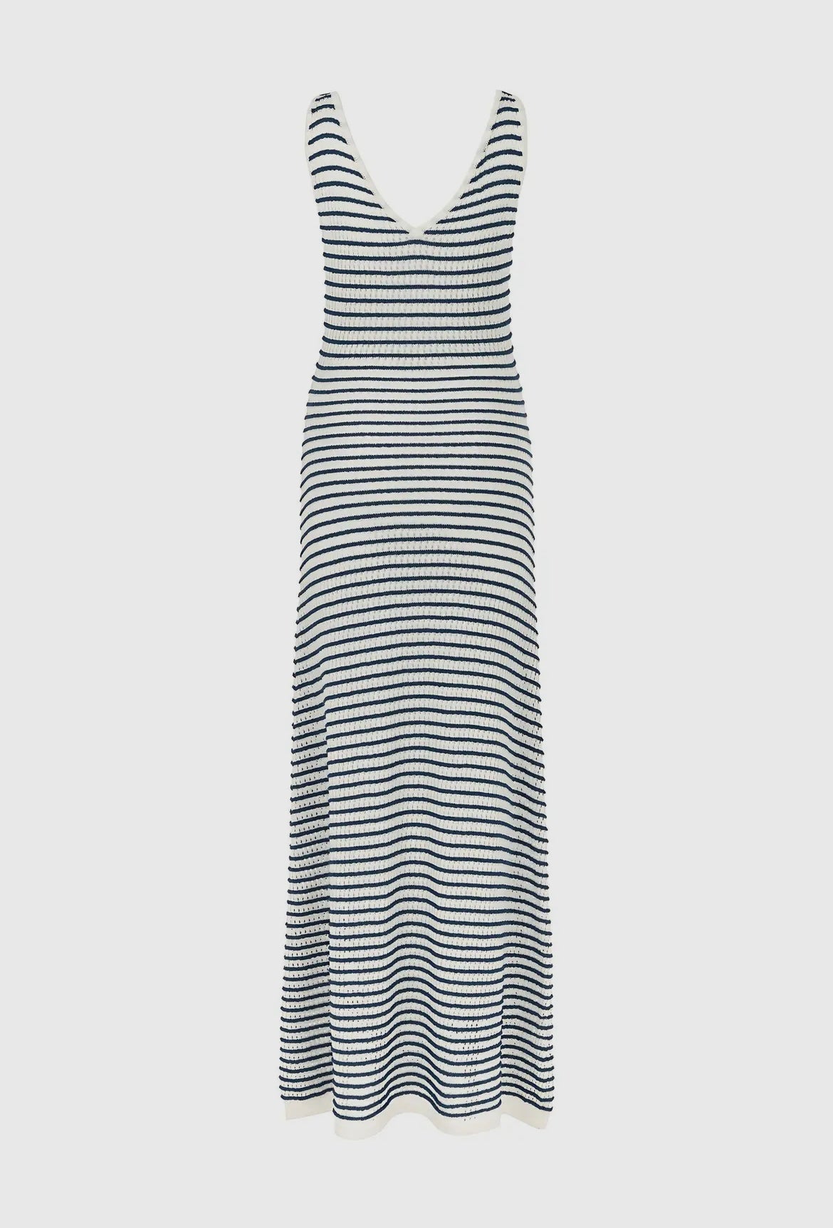 Striped Long Knit Dress in Navy Sailor Stripe