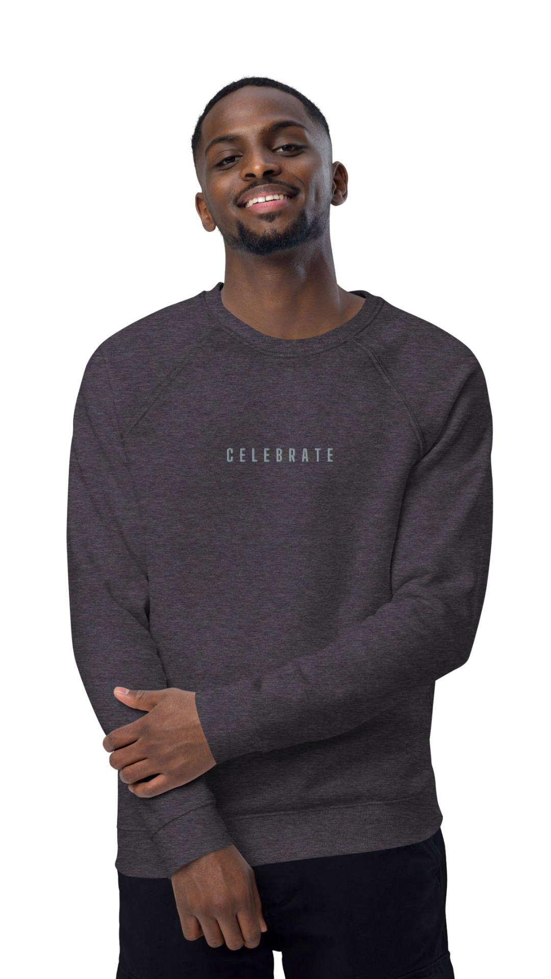 CELEBRATE Grey Organic Raglan Sweatshirt