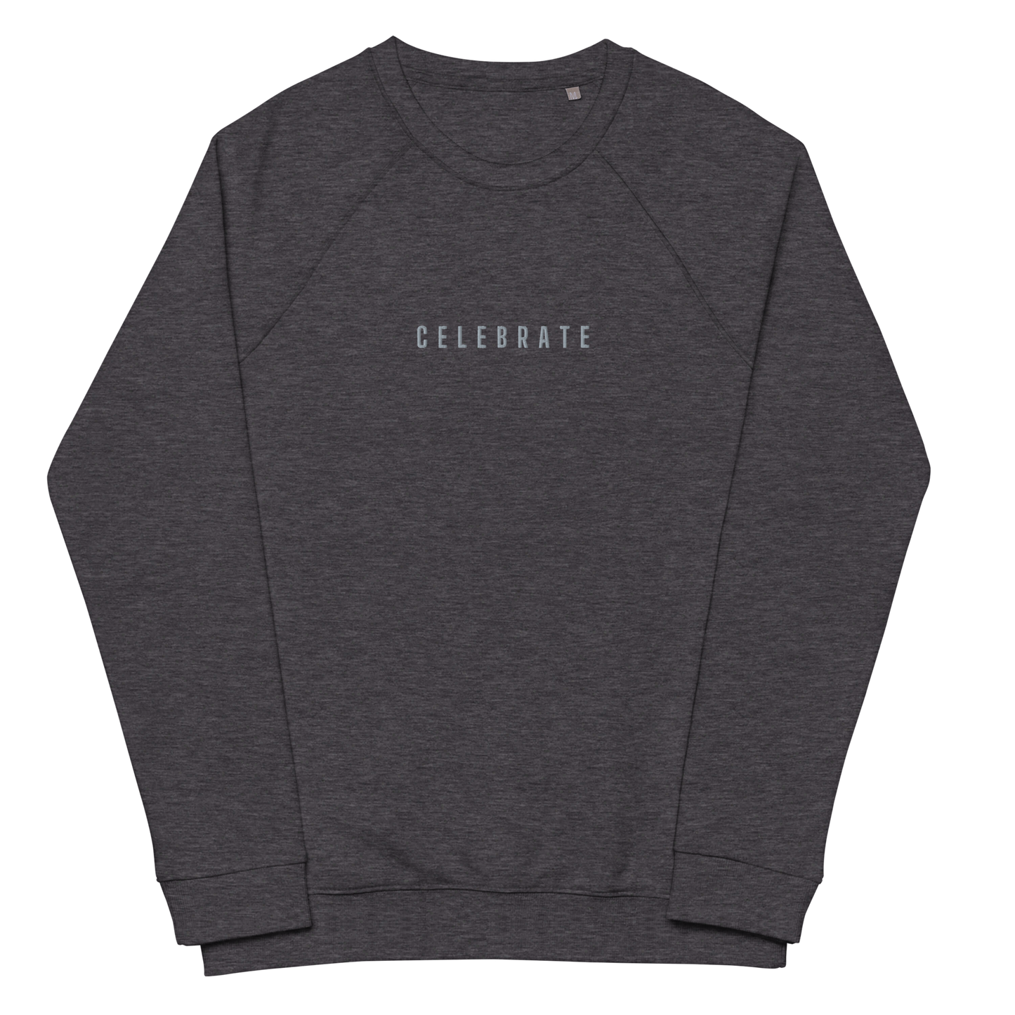 CELEBRATE Grey Organic Raglan Sweatshirt