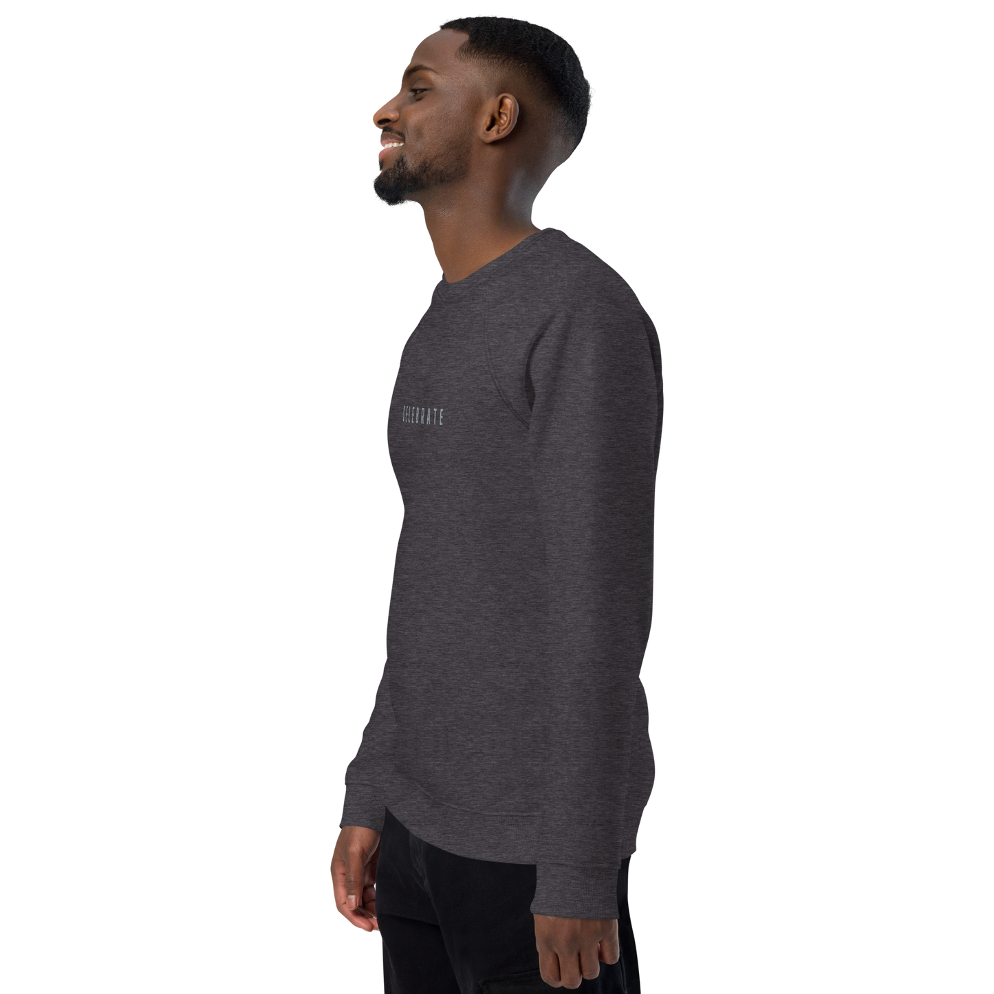CELEBRATE Grey Organic Raglan Sweatshirt